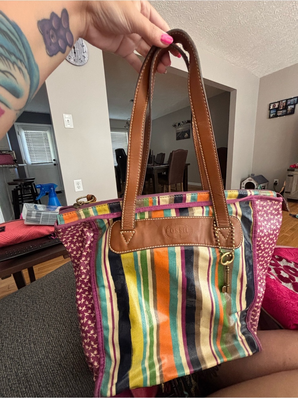 Fossil Multicolor key per tote